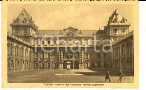 Cartolina originale da collezione 1930 ca TORINO Castello del Valentino  Scuola Ingegneri Cartolina ANIMATA 1