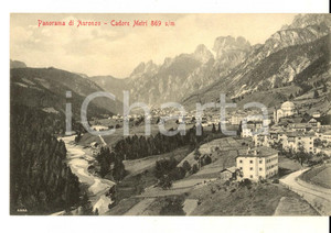 Cartolina originale da collezione 1915 ca AURONZO DI CADORE BL Panorama dall alto Cartolina FP NV 1