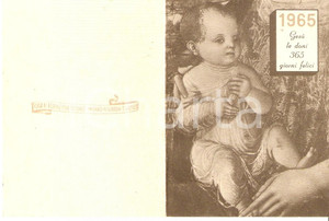 Oggetto da collezione cartaceo 1965 MILANO Casa di redenzione sociale NIGUARDA Calendario 10x7cm 1