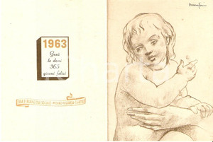 Oggetto da collezione cartaceo 1963 MILANO Casa di redenzione sociale NIGUARDA Calendario 10x7cm 1