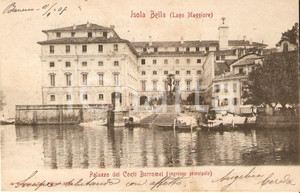 Cartolina originale da collezione 1907 ISOLA BELLA  LAGO MAGGIORE Palazzo dei Conti Borromei Cartolina FP VG 1