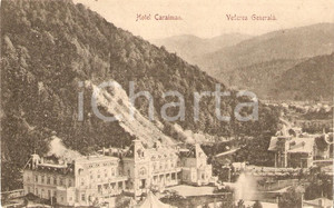 Cartolina originale da collezione 1900 ca SINAIA ROMANIA Panorama Hotel CARAIMAN Cartolina FP VG 1
