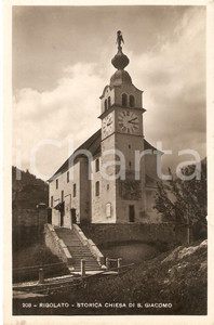 Cartolina originale da collezione 1947 RIGOLATO UD Storica chiesa di SAN GIACOMO Cartolina FP VG 1