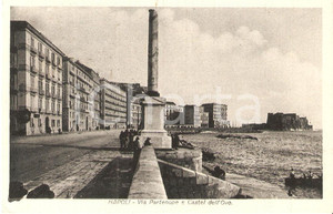 Cartolina originale da collezione 1930 NAPOLI Via Partenope e Castel dell Ovo Cartolina FP VG 1