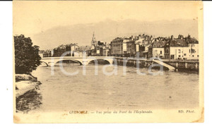 Autografo originale 1918 GRENOBLE Pont Esplanade Cartolina al barone CARUTTI da Rosa GRAFFAGNINI 1