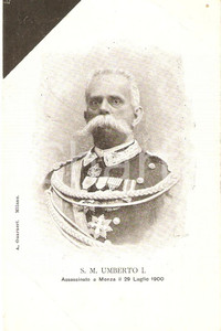 Cartolina originale da collezione 1905 ca SAVOIA Sua MaestÃ  UMBERTO I Ritratto Cartolina FP NV 1