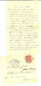 Manoscritto, lettera originale 1903 CAMBURZANO BI Pietro MAFFIOTTI supplica la famiglia per il fidanzamento 1