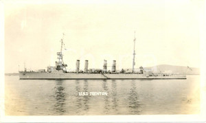 Fotografia d epoca originale 1930 ca U.S. NAVY Cruiser TRENTON Incrociatore Fotografia seriale 1
