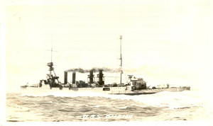 Fotografia d epoca originale 1930 ca U.S. NAVY Light cruise OMAHA Incrociatore Fotografia seriale 1