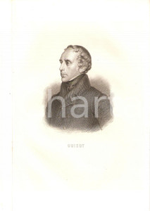 Stampa, bozzetto originale 1879 HISTOIRE DE FRANCE FranÃ§ois GUIZOT Portrait Stampa 1
