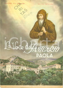 Giornale, rivista storica 1959 PAOLA CS La Voce del Santuario Rivista mensile anno XXXI n. 4 1