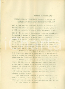 Documento originale, autentico 1948 STORIA FERROVIARIA Fornitura traverse di rovere per rotaia VIGNOLES 1