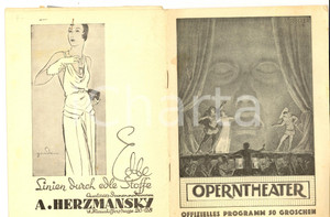 Documento originale, autentico 1932 VIENNA Programma della stagione dell OPERNTHEATER ILLUSTRATO 1