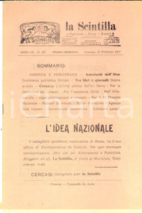 Giornale, rivista storica 1917 COSENZA La scintilla Rivista anno IX nÂ° 127 America e democrazia 1