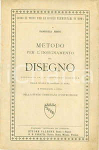 Libro, pubblicazione d epoca 1890 ca ROMA Metodo per insegnamento del disegno Ettore CALZONE Fascicolo sesto 1