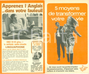 Materiale pubblicitario d’epoca 1960 ca PARIS Ecole ABC 5 moyens de transformer votre vie Opuscolo ILLUSTRATO 1