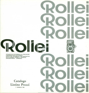 Materiale pubblicitario d’epoca 1969 MILANO Apparecchi fotografiche ROLLEI Listino prezzi ILLUSTRATO 1