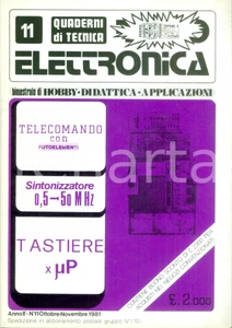 Materiale pubblicitario d’epoca 1981 QUADERNI DI TECNICA ELETTRONICA n. 11 Microcomputer Rivista ILLUSTRATA 1