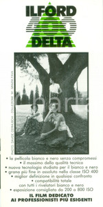 Materiale pubblicitario d’epoca 1991 SARONNO Ilford 400 Delta Illustrato foto Davide CERNUSCHI Cartoncino 1 1