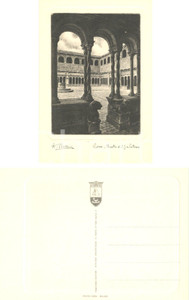 Cartolina originale da collezione 1955 ca ROMA  SAN GIOVANNI IN LATERANO Inc. BELLINI Casa redenzione NIGUARDA 1