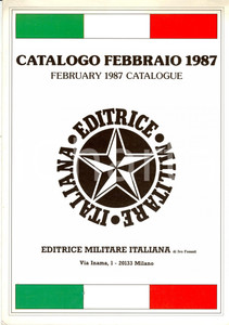 Materiale pubblicitario d’epoca 1987 MILANO EDITRICE MILITARE ITALIANA Catalogo febbraio Opuscolo pubblicitario 1