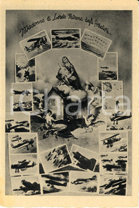 Cartolina originale da collezione 1942 Madonna di LORETO patrona degli AVIATORI Cartolina AVIAZIONE MILITARE FG 1