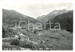 Cartolina originale da collezione 1962 PONTE DI LEGNO BS Panorama della Valle Camonica da VILLA D ALLEGNO FG VG 1