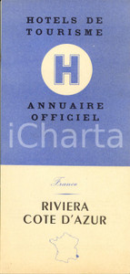 Materiale pubblicitario d’epoca 1955 COTE D AZUR FRANCE Annuaire officiels hotels du tourisme Opuscolo 1