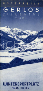Materiale pubblicitario d’epoca 1955 ca GERLOS A ZILLERTAL Wintersportplatz in TIROL Opuscolo turistico 1