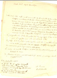 Documento originale, autentico 1865 CETO BS Don CASTELLANELLI chiede riduzione Messe cappellania BUCCELLANI 1