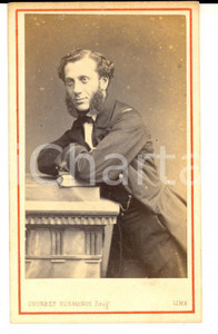 Fotografia d epoca originale 1870 ca LIMA PERU  Ritratto del giovane WEYL Foto COURRET Hermanos 1