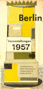 Materiale pubblicitario d’epoca 1956 BERLIN D Veranstaltungen 1957 Opuscolo turistico con elenco eventi 1