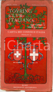Mappa, planimetria storica 1904 TOURING CLUB Carta dei confini d ITALIA Foglio II Anno X n. 87 DANNEGGIATO 1