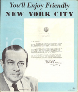 Materiale pubblicitario d’epoca 1960 ca NEW YORK greatest allyearround vacation city Opuscolo turistico mappa 1