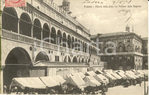 Cartolina originale da collezione 1918 PADOVA Piazza delle ERBE col Palazzo della RAGIONE Cartolina ANIMATA FP VG 1