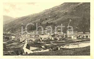 Cartolina originale da collezione 1930 ca SANTO STEFANO DI CADORE BL Veduta panoramica dell abitato FP NV 1