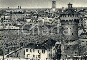 Cartolina originale da collezione 1930 ca LODI Panorama con torrione Castello VISCONTEO e Cattedrale ASSUNTA FG NV 1
