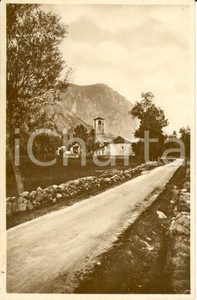 Cartolina originale da collezione 1930 ca USSEGLIO TO Vecchia parrocchiale SANTA MARIA ASSUNTA e campanile FP NV 1