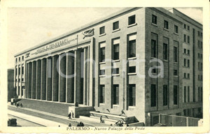 Cartolina originale da collezione 1935 PALERMO Il nuovo Palazzo delle POSTE Cartolina ANIMATA FP DANNEGGIATA 1