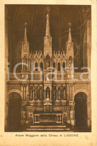 Cartolina originale da collezione 1930 ca LISSONE MB Altare maggiore chiesa dei SANTI PIETRO E PAOLO FP NV 1