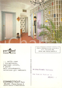 Cartolina originale da collezione 1964 MILANO Piazza Cavour 3 CONNECTICUT SPA aggiunge colore alla casa Cartolina 1
