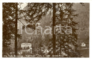Cartolina originale da collezione 1930 ca RONCOBELLO BG GRAND HOTEL in alta valle BREMBANA  Cartolina FP NV 1