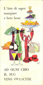 Materiale pubblicitario d’epoca 1963 PARIS Ad ogni cibo il suo vino francese Opuscolo ComitÃ© propagande du vin 1