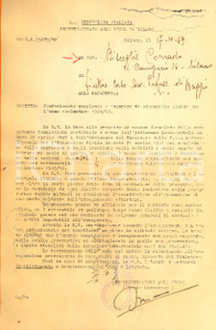 Documento originale, autentico 1949 MILANO Provveditorato Studi Nomina insegnante scuola avviamento di BAGGIO 1