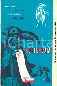 Materiale pubblicitario d’epoca 1961 ROTTERDAM NL Guida settimanale eventi 1622 novembre Opuscolo con mappa 1