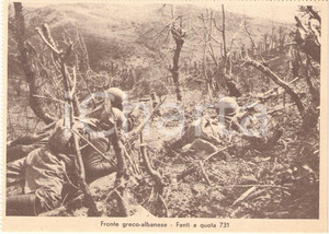 Cartolina originale da collezione 1940 ca WW2 Fronte grecoalbanese QUOTA 731 Fanti in azione Cartolina 1