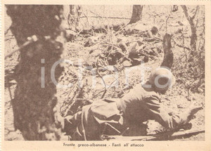 Cartolina originale da collezione 1940 ca WW2 Fronte grecoalbanese Fanti all attacco Cartolina 1