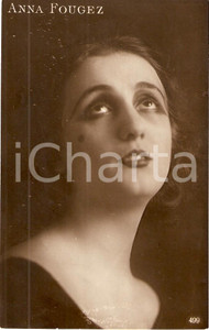 Cartolina originale da collezione 1920 ca CINEMA Attrice Anna FOUGEZ Ritratto Cartolina FP NV 1