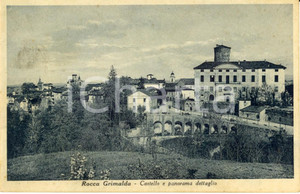 Cartolina originale da collezione 1935 ca ROCCA GRIMALDA AL Panorama con il castello MALASPINAGRIMALDI FP VG 1