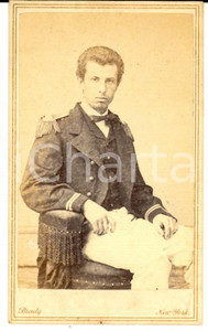Fotografia d epoca originale 1870 ca US ARMY NEW YORK Ritratto di ufficiale seduto Foto BRADY S 1